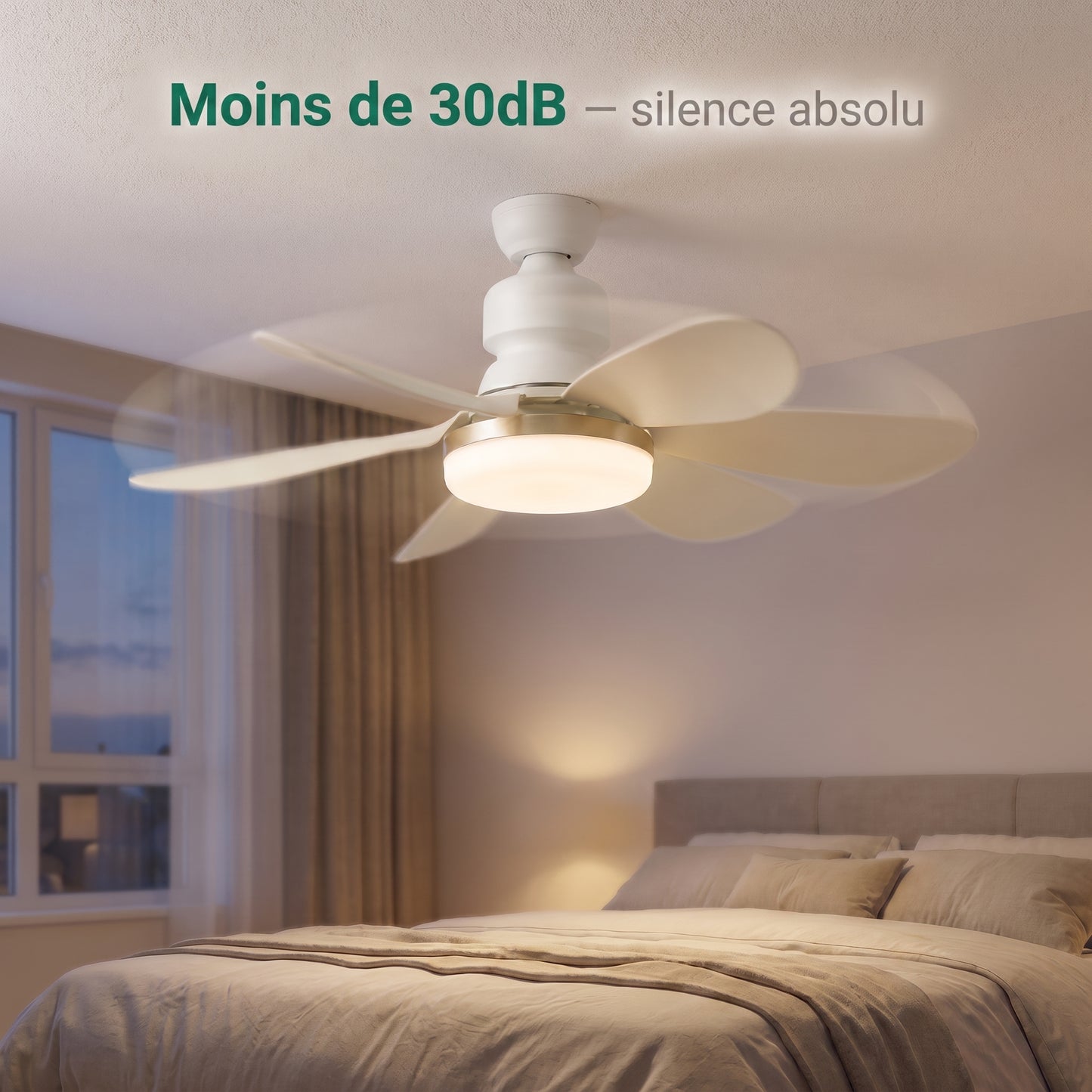 Ventilateur De Plafond Avec Lumière LED Et Télécommande