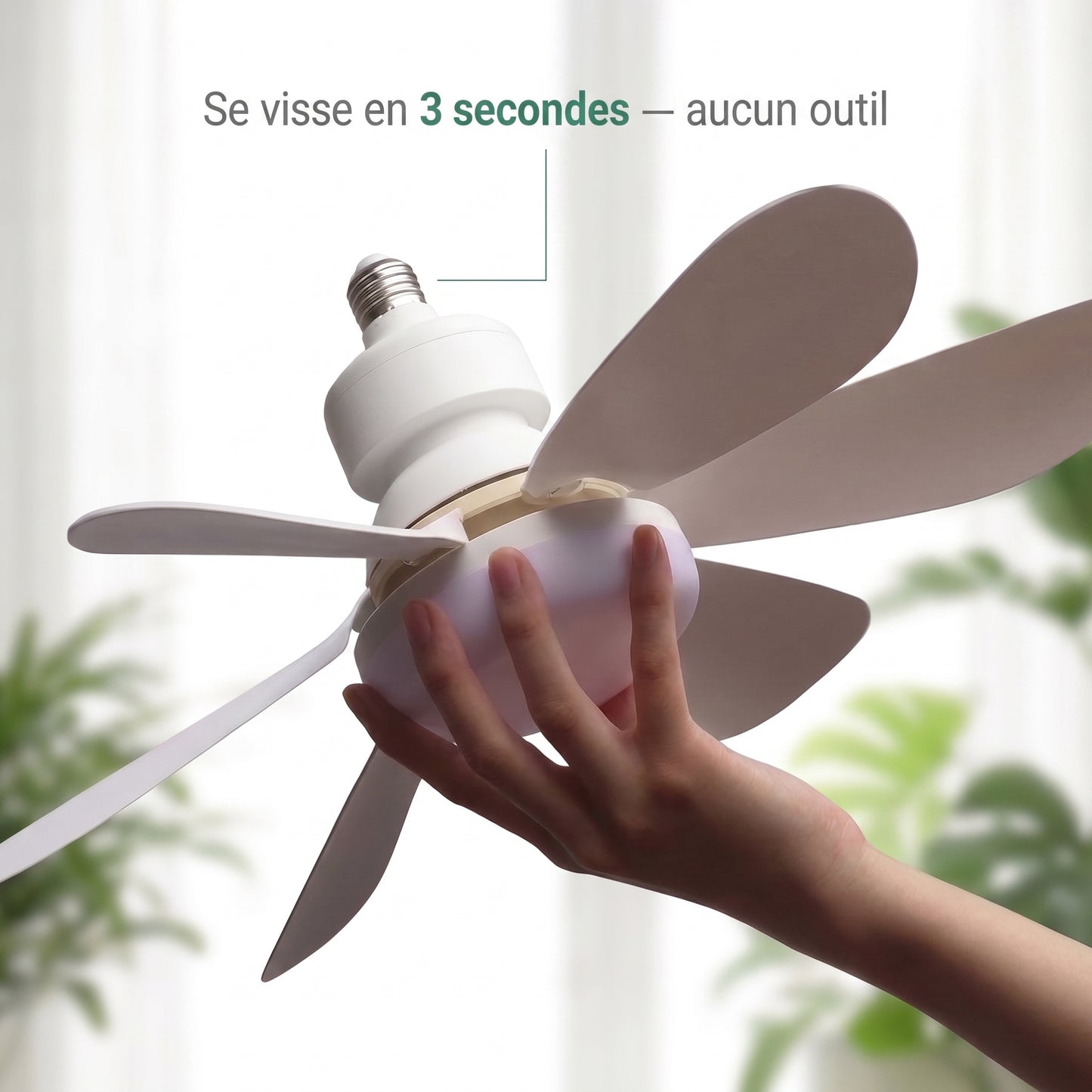 Ventilateur De Plafond Avec Lumière LED Et Télécommande