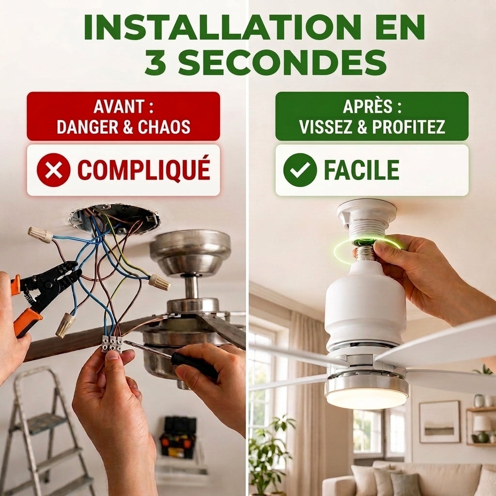 Ventilateur De Plafond Avec Lumière LED Et Télécommande
