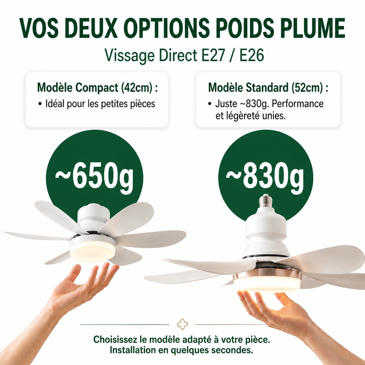 Ventilateur De Plafond Avec Lumière LED Et Télécommande